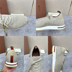 Blue Knit Contrast Sole Runner - Men's