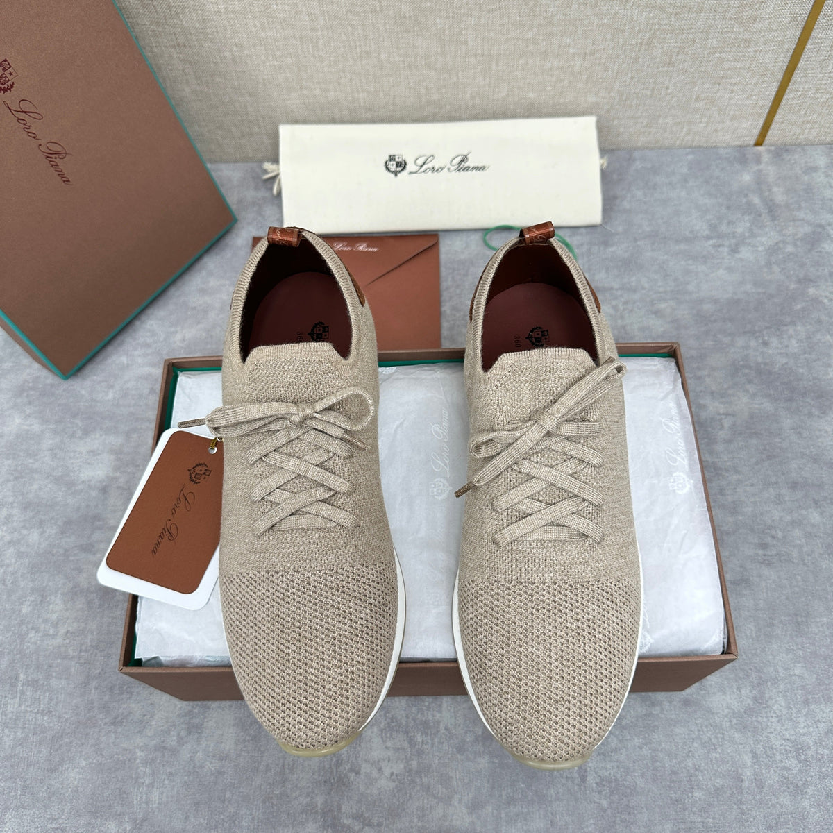 Blue Knit Contrast Sole Runner - Men's