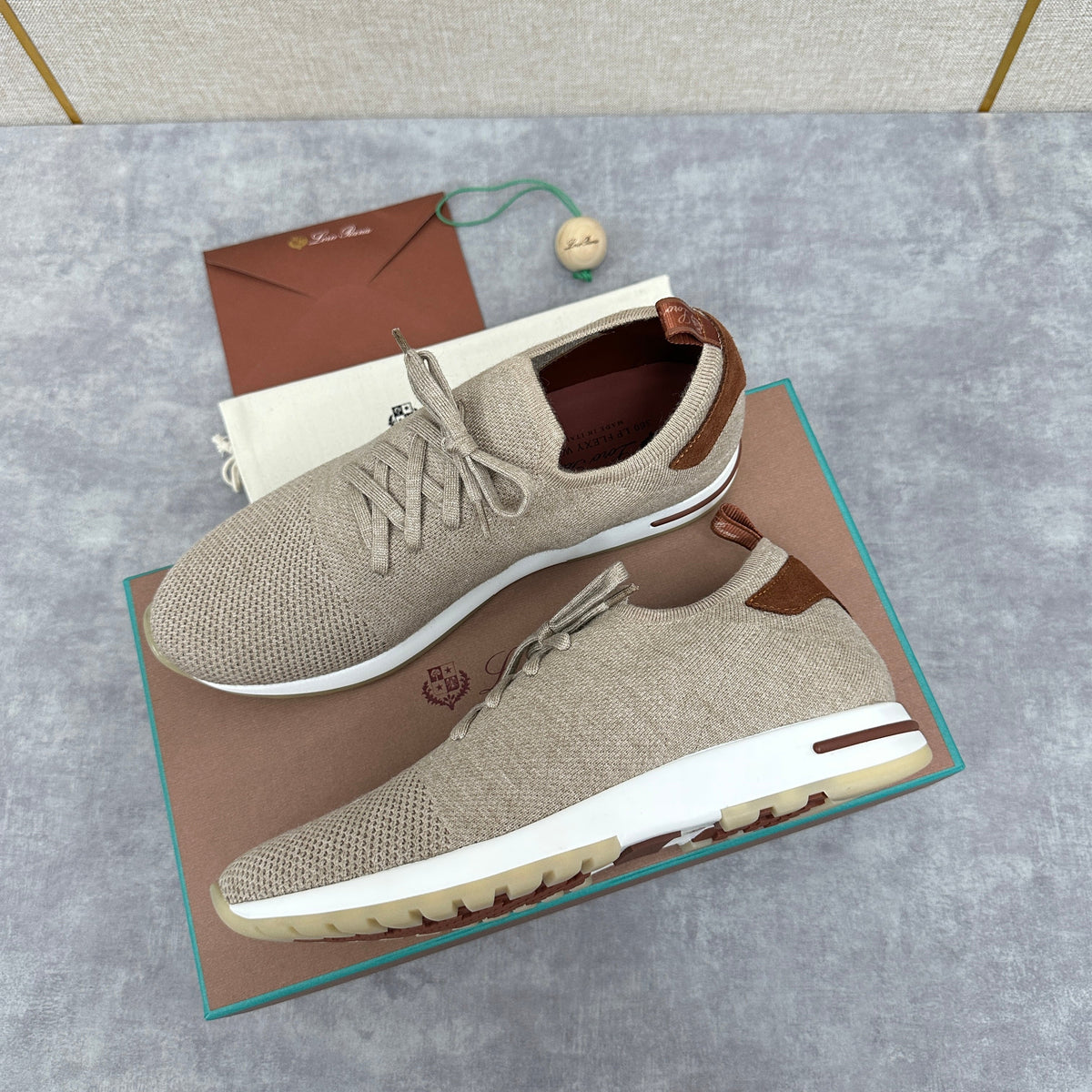 Blue Knit Contrast Sole Runner - Men's
