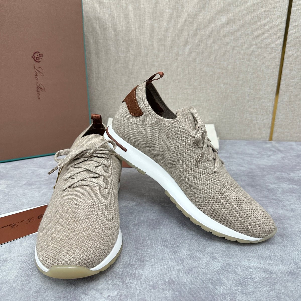Blue Knit Contrast Sole Runner - Men's