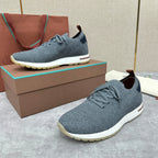 Grey Knit Slip-On Low-Top - Men's