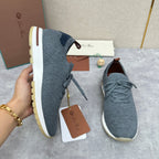 Grey Knit Slip-On Low-Top - Men's