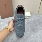 Grey Knit Slip-On Low-Top - Men's