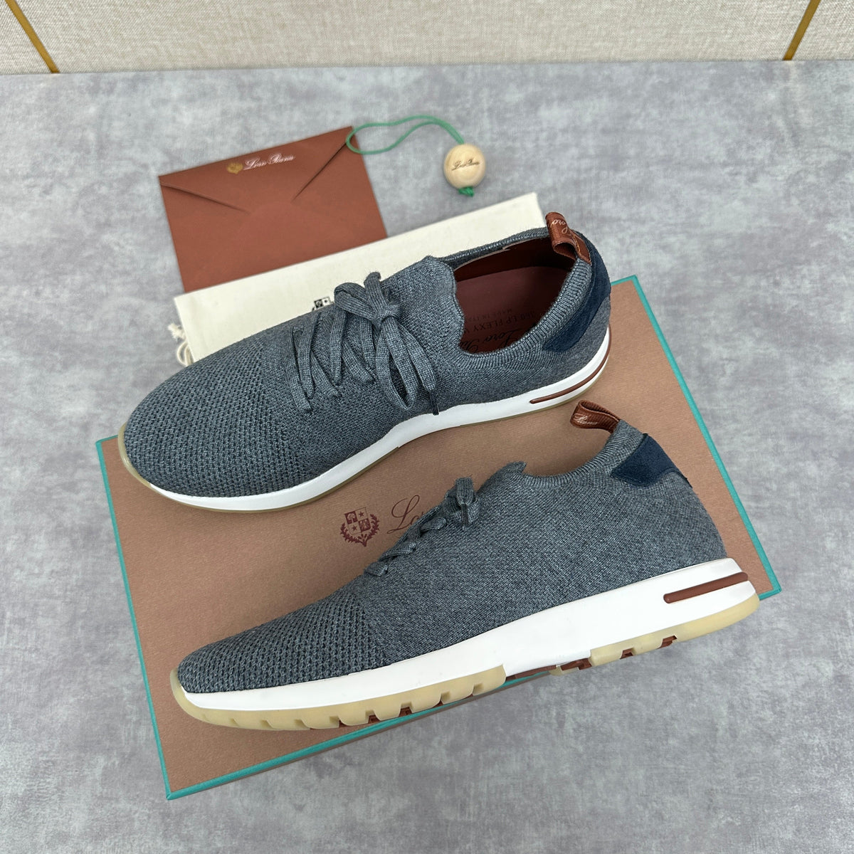 Grey Knit Slip-On Low-Top - Men's