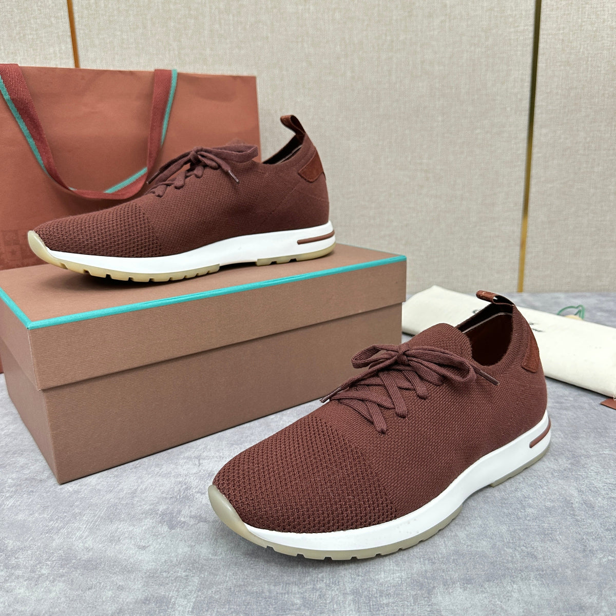 Grey Knit Slip-On Low-Top - Men's
