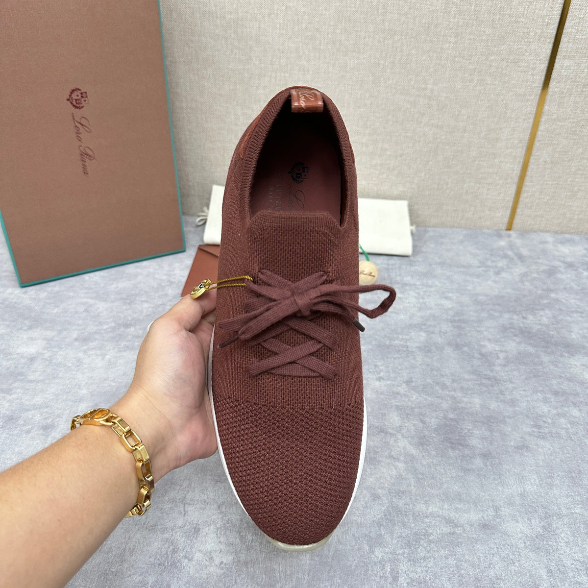 Grey Knit Slip-On Low-Top - Men's
