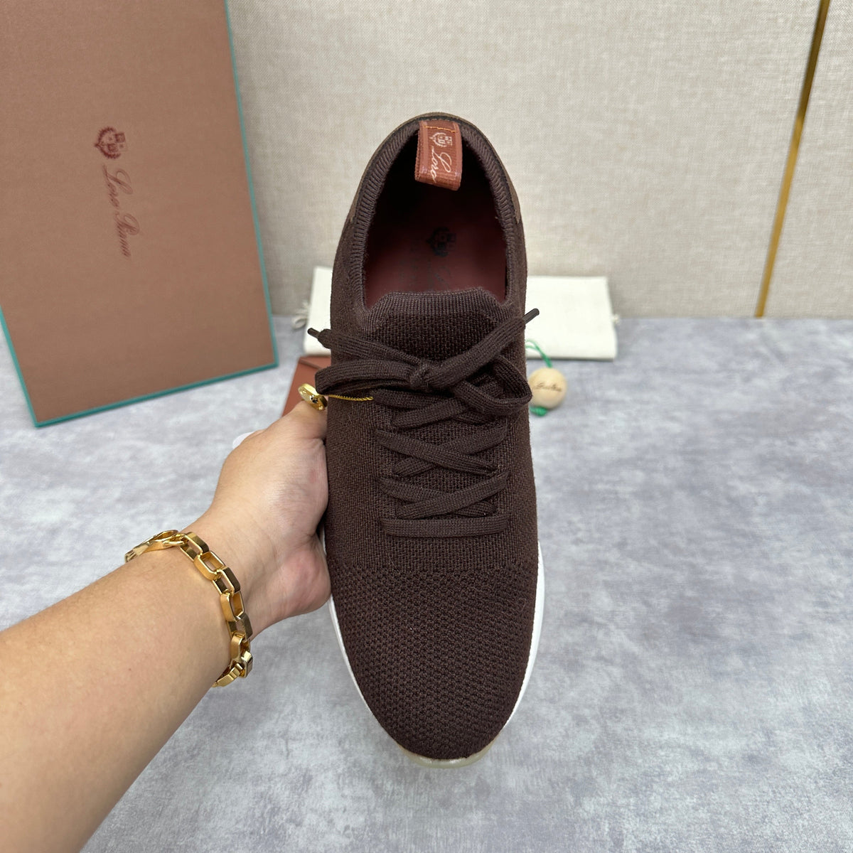 Grey Knit Slip-On Low-Top - Men's