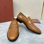 Brauner Glattleder Penny Loafer – Herren