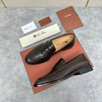 Brauner Glattleder Penny Loafer – Herren
