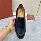 Brauner Glattleder Penny Loafer – Herren