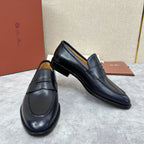 Brauner Glattleder Penny Loafer – Herren
