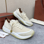 Cremefarbener Strick-Runner mit klobiger Sohle – Herren