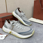 Grey Mesh Panelled Runner - Men's