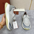 Grey Mesh Panelled Runner - Men's