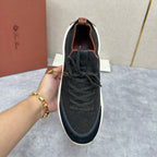 Cremefarbener Strick-Runner mit klobiger Sohle – Herren