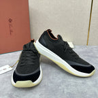 Cremefarbener Strick-Runner mit klobiger Sohle – Herren