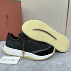 Cremefarbener Strick-Runner mit klobiger Sohle – Herren