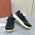 Grey Mesh Panelled Runner - Men's