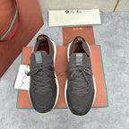 Grey Mesh Panelled Runner - Men's