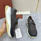 Grey Mesh Panelled Runner - Men's