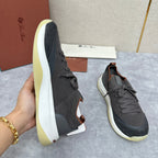 Grey Mesh Panelled Runner - Men's