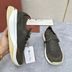 Olive Knit Chunky Sole Runner - Men's
