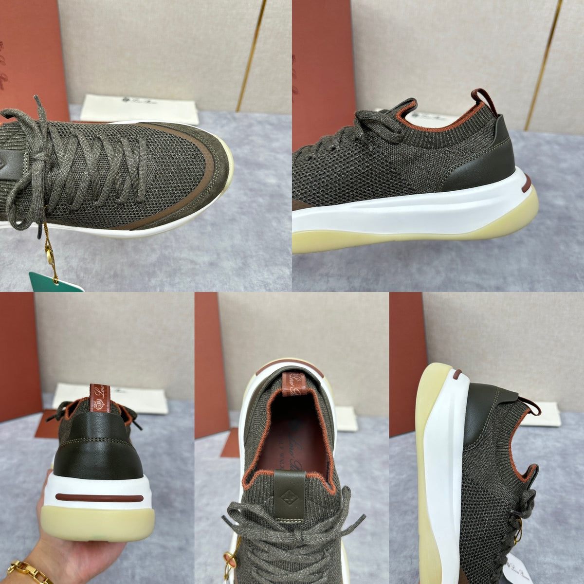 Olive Knit Chunky Sole Runner - Men's