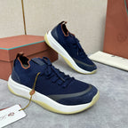 Cremefarbener Strick-Runner mit klobiger Sohle – Herren