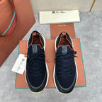 Cremefarbener Strick-Runner mit klobiger Sohle – Herren