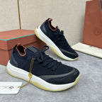 Cremefarbener Strick-Runner mit klobiger Sohle – Herren