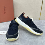 Cremefarbener Strick-Runner mit klobiger Sohle – Herren