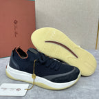 Cremefarbener Strick-Runner mit klobiger Sohle – Herren