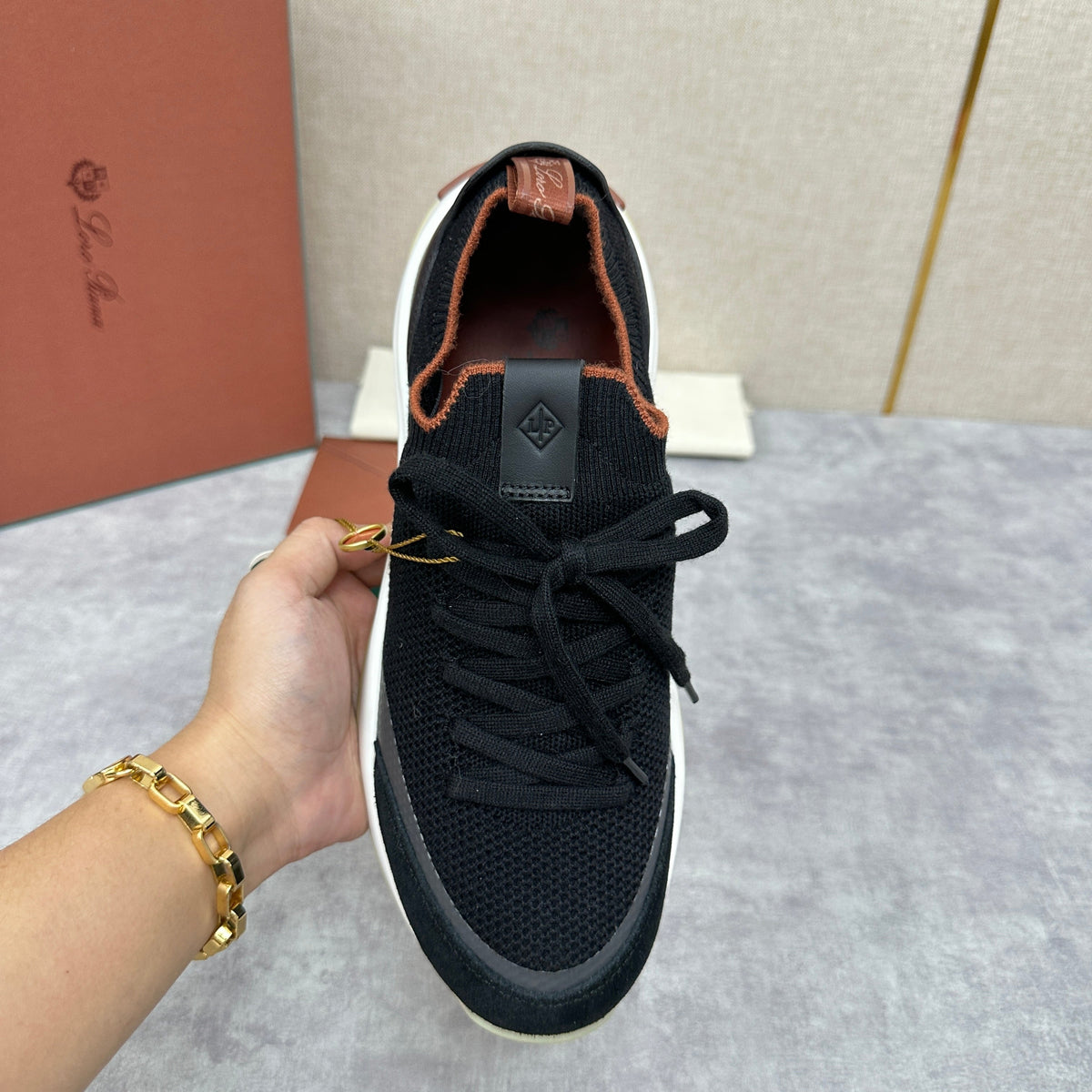 Olive Knit Chunky Sole Runner - Men's