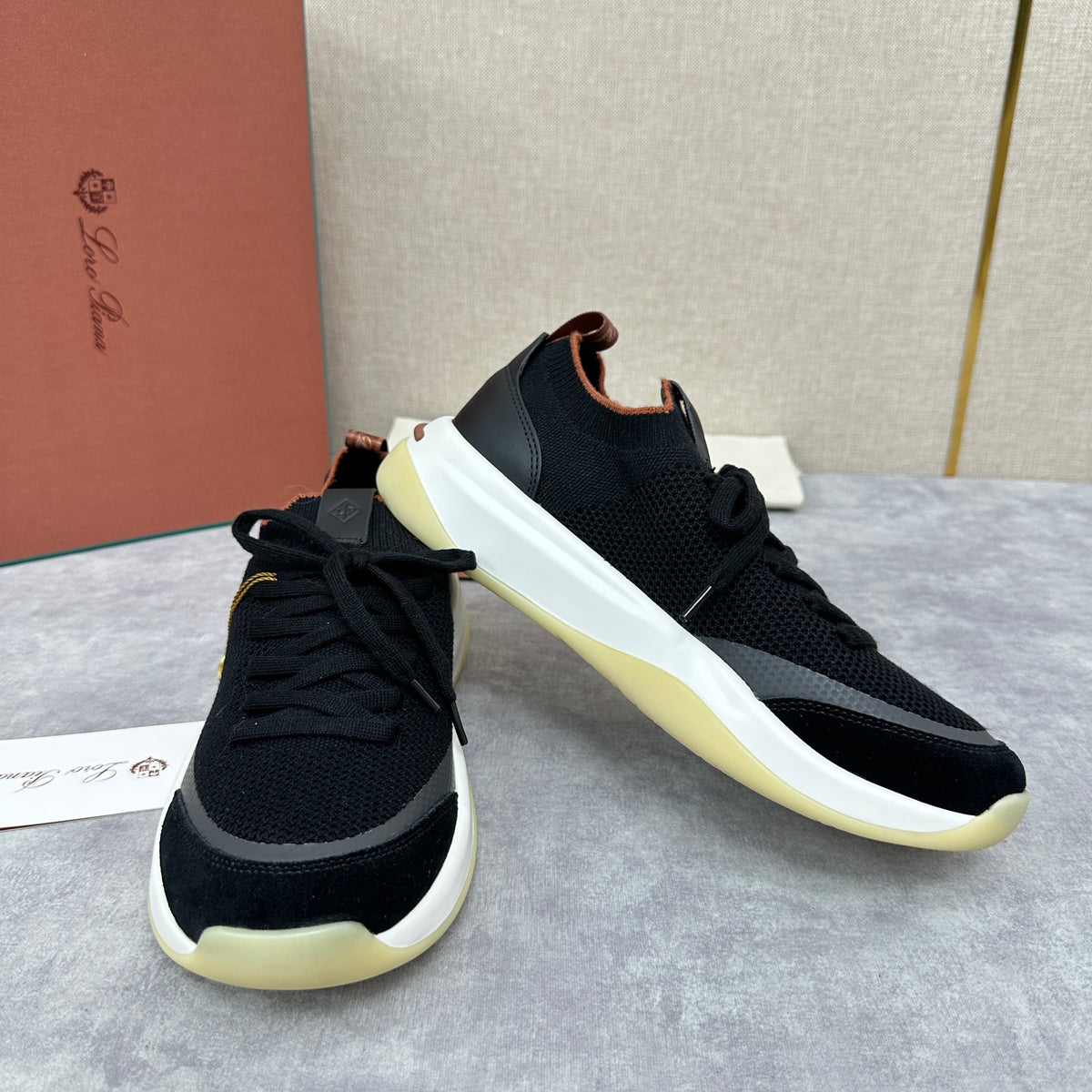 Olive Knit Chunky Sole Runner - Men's