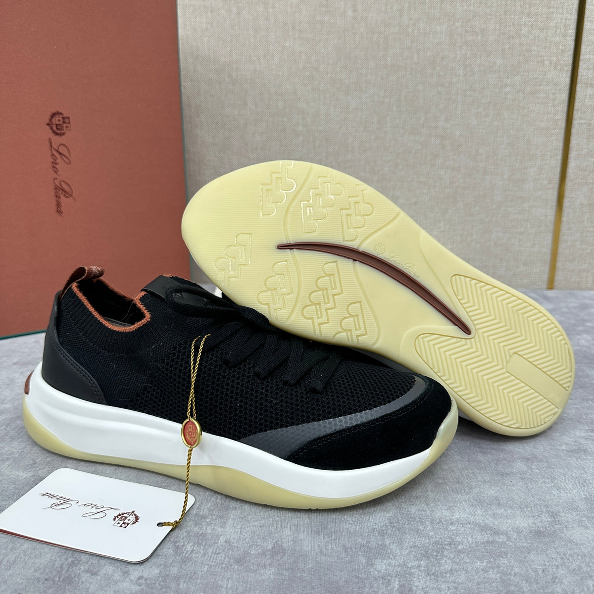 Olive Knit Chunky Sole Runner - Men's