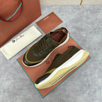 Olive Knit Chunky Sole Runner - Men's