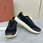 Cremefarbener Strick-Runner mit klobiger Sohle – Herren