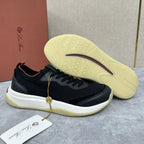 Cremefarbener Strick-Runner mit klobiger Sohle – Herren