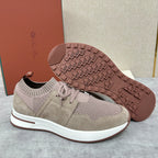 Grey Knit Contrast Sole Runner - Men's