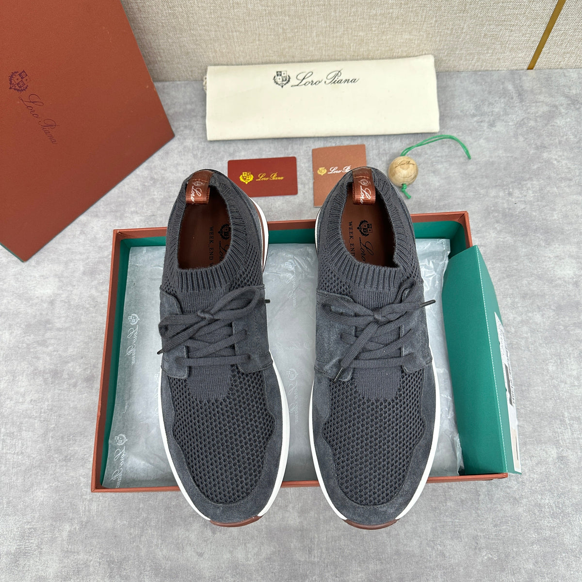 Grey Knit Tonal Runner - Men's