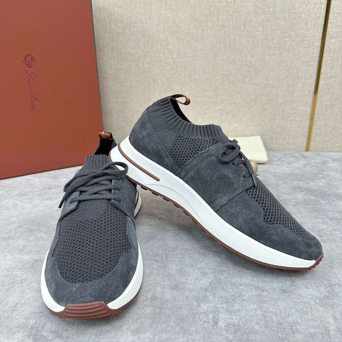 Grey Knit Tonal Runner - Men's
