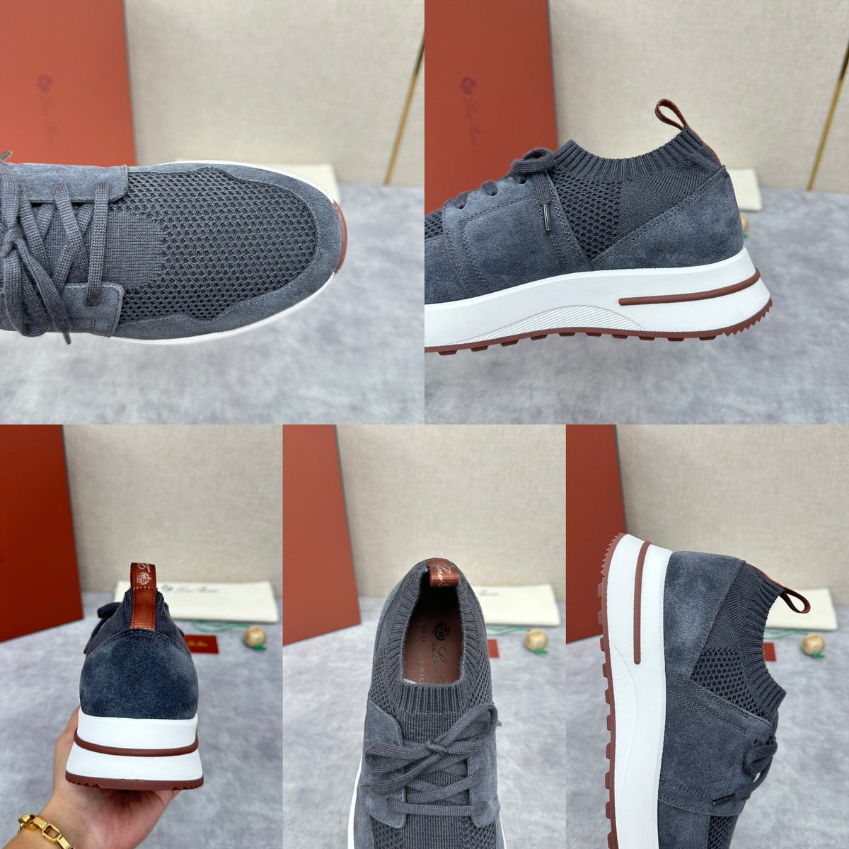 Grey Knit Tonal Runner - Men's