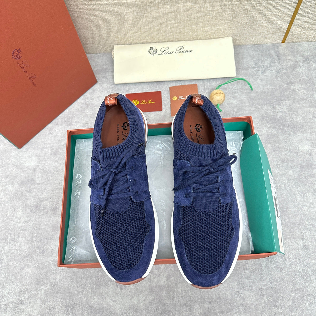 Grey Knit Tonal Runner - Men's