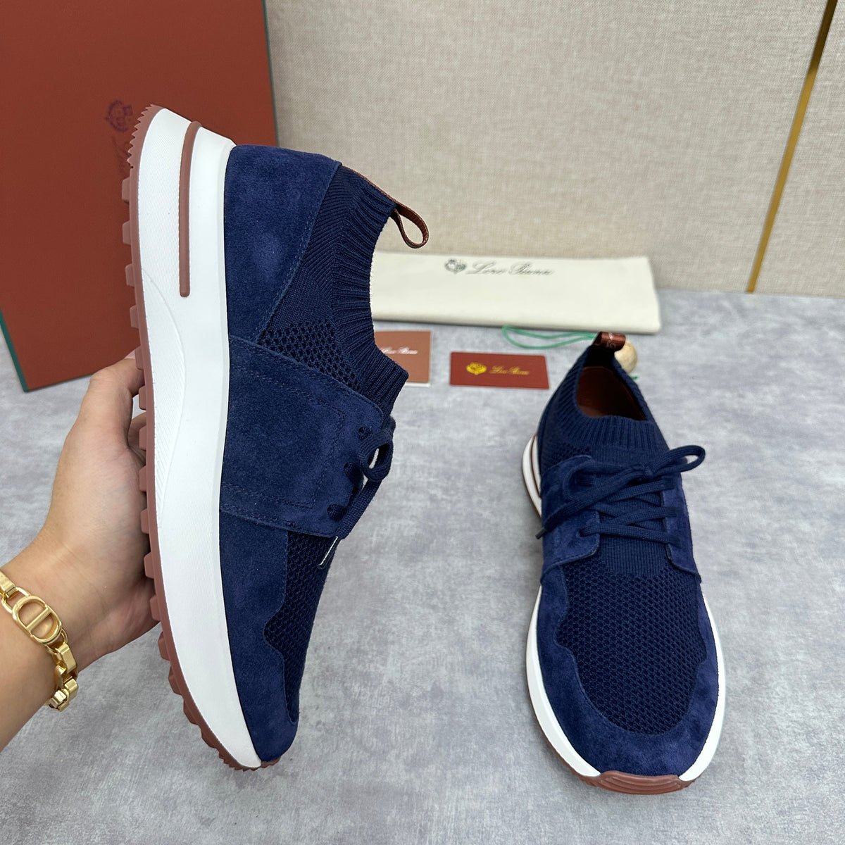 Grey Knit Tonal Runner - Men's