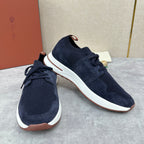 Grey Knit Contrast Sole Runner - Men's