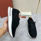 Grey Knit Contrast Sole Runner - Men's
