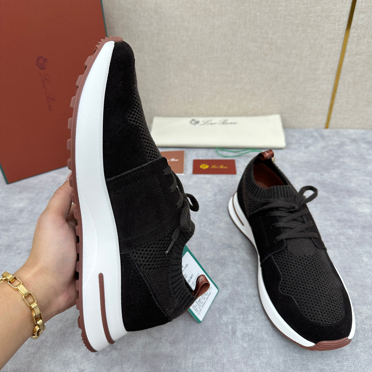 Grey Knit Tonal Runner - Men's