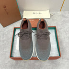 Grey Knit Tonal Sock Runner - Men's
