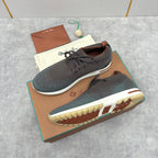 Grey Knit Tonal Sock Runner - Men's