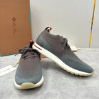 Grey Knit Tonal Sock Runner - Men's